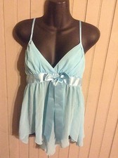 New w/ A S receipt Vintage Cinema Etoile seductive wear small light blue teddy
