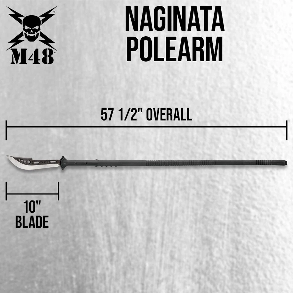 Braço polar M48 Naginata | Acabamento óxido preto | Lâmina de 10" | 57 1/2" comprimento total - Imagem 2 de 4