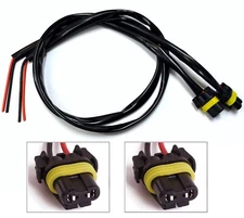Extension Wire Pigtail Female 3ft 9045 Harness Fog Light Bulb Socket Plug Lamp