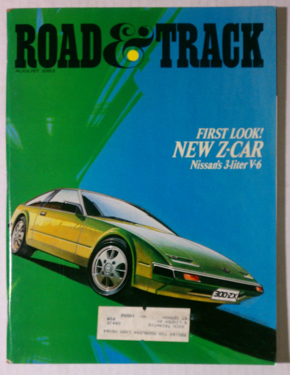 こなつページ 1983 AUGUST ROAD & TRACK VINTAGE CAR MAGAZINE NISSAN 300 ZX