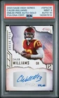 2023 SAGE HIGH SERIES SNEAK PEEK AUTO GOLD CALEB WILLIAMS 23/100 PSA 9 AUTO 10