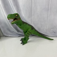 TOYS R US MAIDENHEAD 2112A Tyrannosaurus T-REX Rubber Green 2011 Dinosaur 13" EU