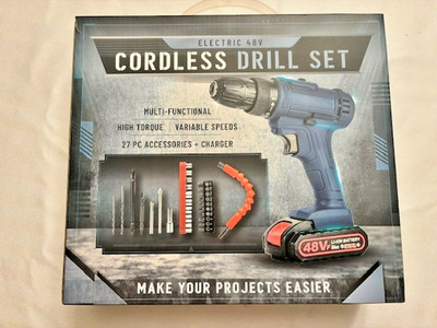 48V Cordless Drill Set Electric Impact Driver Screwdriver with battery
