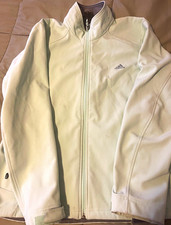 adidas outdoor Women's Light Blue Full Zip Fleece Track Jacket, XL