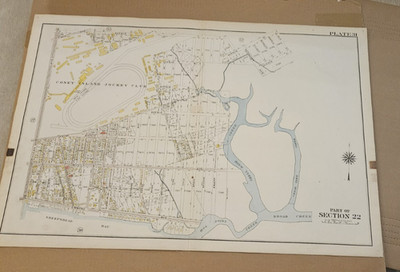 Two 1899/1907 Hand-Colored New York City NYC Maps, Morris Park, Coney Island