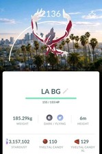 #0717 Shiny Yveltal [Los Angeles Background] Pokemon Go [30 Day Trade]