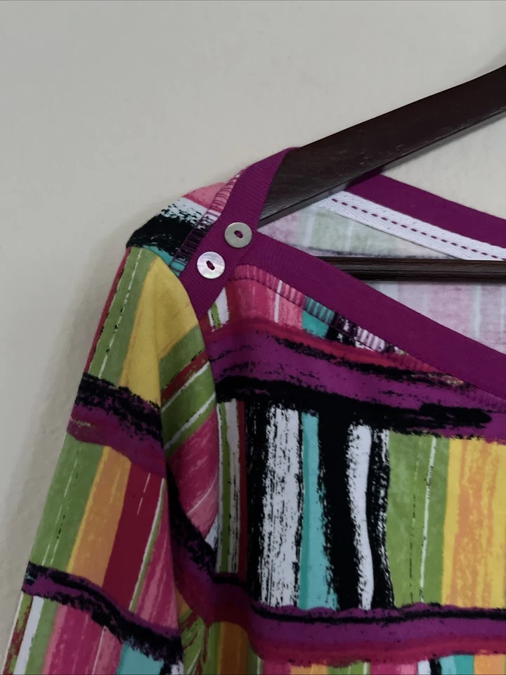 Westbound Women's 100% Cotton 3/4 Sleeve Boat Neck Top Shirt SZ 2X - Image 4 of 4