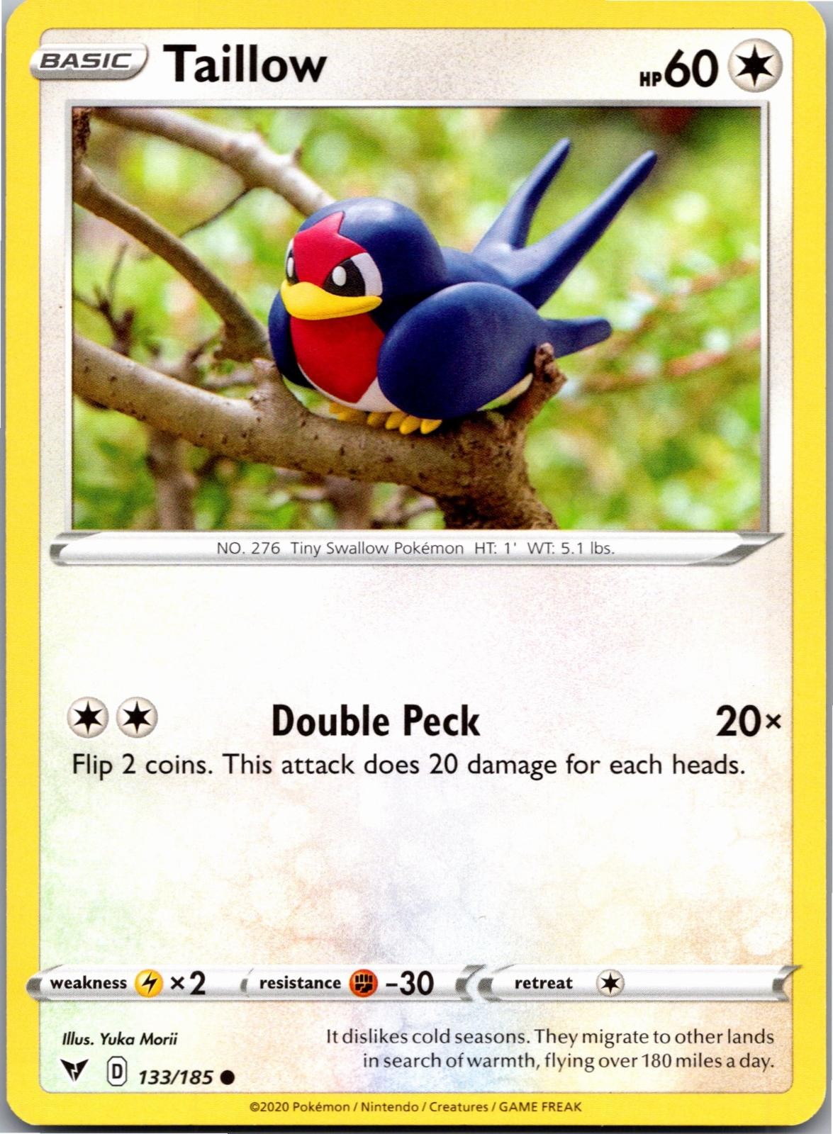 Taillow 133/185 Common Vivid Voltage Pokemon Near Mint