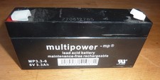 2 sztuki baterii ołowiowej MP3.3-6 - 6V 3,3Ah