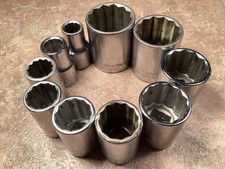 Vintage Craftsman Socket Set 38 Drive Vvv And G Lot Of 10 12-point Sae Usa