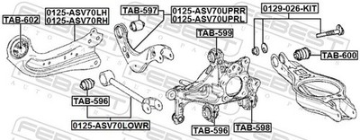 FEBEST SAB-022 Supporto assale Posteriore centrale