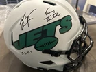Wayne Chrebet Vinny Testaverde Signed Full Size Helmet Jets Inscription Beckett