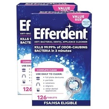 Efferdent Retainer & Denture Cleaner Tablets,...