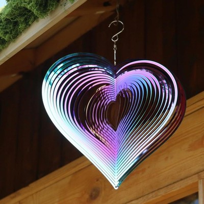 Wind Spinners Outdoor Garden Decor Bird Deterrents Outside 3D Metal Yard