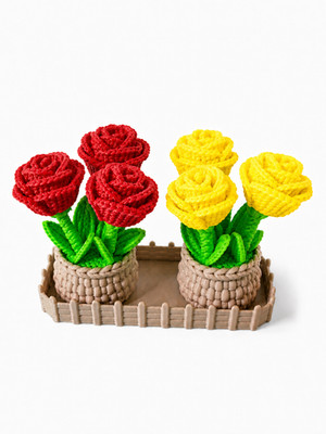 3D gedruckt PETG Rose Blumentopf Ornament Handarbeit Geschenk Wohndeko