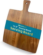 Large Acacia Wood Cutting Board and Chopping Board with Handle 16  x 13 8