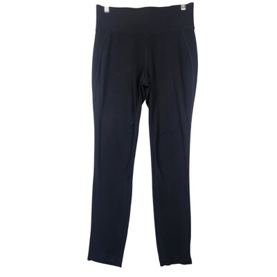 Brass Ponte Knit Women's Black Stretch Pants with Elastic Waist Size Med GUC