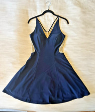 Navy Knee Length PROM Dress with Nude Sparkle Back - Size 4