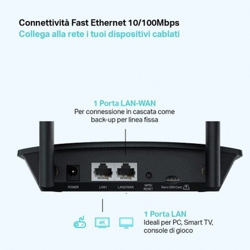 TP-Link TLMR100 Routeur 4G Wi-Fi 300MBP - Afbeelding 5 van 5