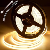 LED Streifen Warmweiß COB Flexibel Selbstklebend 5M 480 Leds/M 24V 8Mm