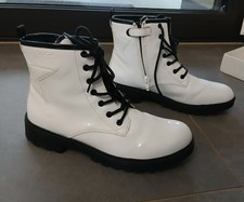 GEOX J CASEY STIVALETTO DONNA/BAMBINA -EU38-BIANCHE/NERE- NUOVE CON SCATOLA!