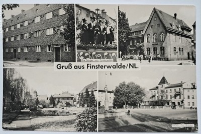 Postcard greeting from Finsterwalde, GDR, post office, HOG ''Zur Brücke'', 1963