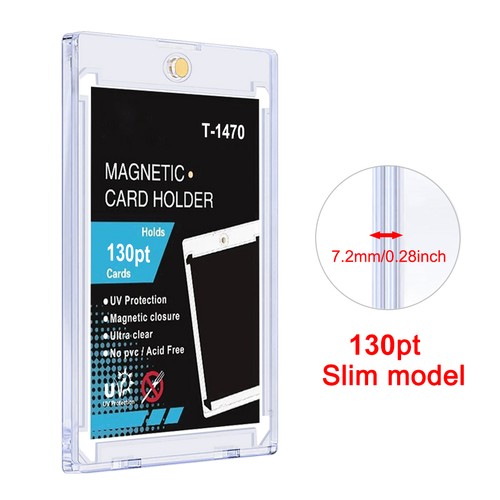 50x Magnetic Trading Sports Card Holder 130pt One-Touch Hard Case UV Protection - Picture 2 of 10