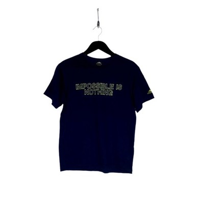 Adidas Impossible Is Nothing T-Shirt Navy Blau Herren Gr. S Vintage Sport
