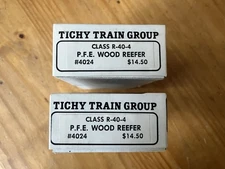 Tichy Train Group P.F.E. Class R-40-4 Wood Reefer HO Scale Kit #4024 MIB (qty 2)