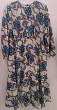 Chico’s Patterned Maxi Dress- Women's Size 3 U.S. 16- With Tiers- Side Pockets!!