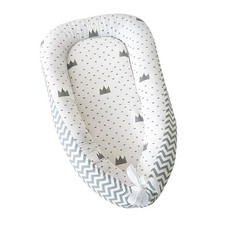 Newborn Baby Lounger with Adjustable Safety Bumper, Hypoallergenic Infant  R...