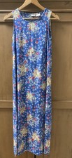 Vintage Bobbie Brooks Floral Print Maxi Dress Blue/Red Sz S 4/5 Cottage Core