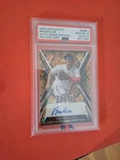 BROOKS LEE AUTOGRAPHED SP3/5 SNAKE CRYSTAL PSA/DNA CERT 2023 LEAF EXOTIC CARD...