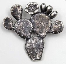 James Avery Sterling Silver Cactus Pin or Brooch or Pendant for Chain Necklace