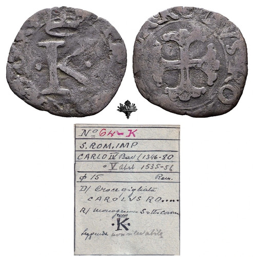 Spanish Empire MILAN. Trillino (quattrino) Charles V d'Asburgo 1535-1556