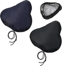 Protective Waterproof Cushion Covers for All Bicycles - 2 Pcs in Black and Blue