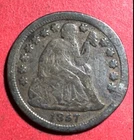 1857 US Seated LIBERTY SILVER Dime! "Philadelphia" Mint! FINE Details! Old Coin!