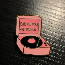 Girl Put Your Records On Corinne Bailey Rae Metal & Enamel Pin badge art pins