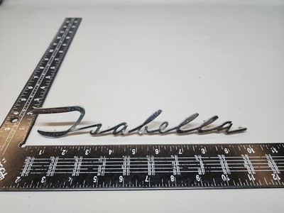 Isabella Car Spell Out Script Emblem