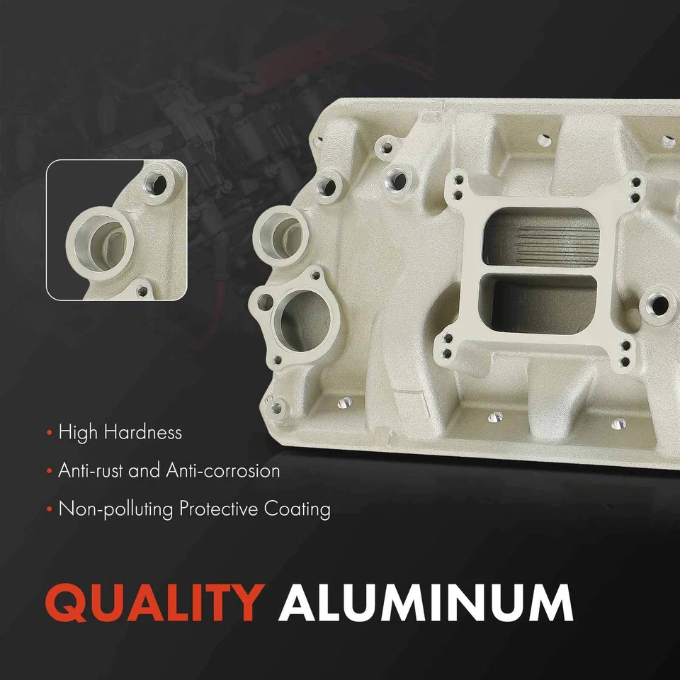 Aluminum Dual Plane 4 Barrel Intake Manifold for AMC V8 GAS 304 360 390 401 Jeep - Image 2 of 4