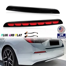 For Honda Civic Sedan 2022 2023 LED Rear Bumper Reflector Light Fog Lamps Smoked