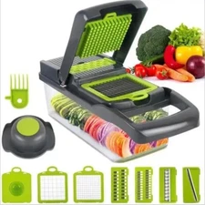 12 in 1 Multifunctional Vegetable Slicer Cutter Shredders With Basket Chopper