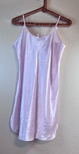 Vintage Secret Treasures Size Large Pink Satin Chemise Nightgown Barbiecore