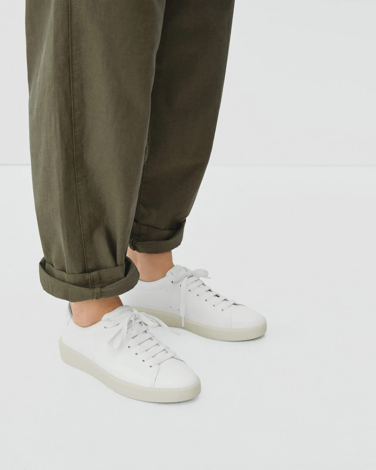 Everlane The ReLeather Tennis Shoes Sneakers White Women Size 13 Men Size 11