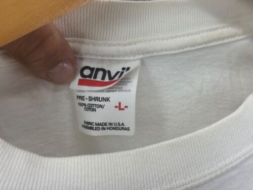 Anvil Pre-Shrunk Men's T Shirt Washington D.C. Graphic Spellout Tee White Size L - Picture 4 of 9