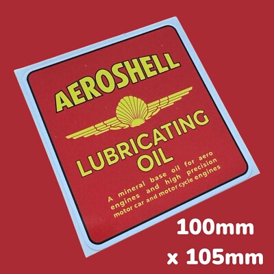 Shell Aeroshell Schmieröl Vinyl Aufkleber Classic Kanne Öle Ausgießer Dose Flugzeug