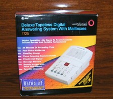 AT T 1725 Time/Date Stamp Deluxe Digital Answering Machine w/ 4-Mailboxes