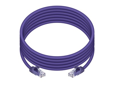 Monoprice Flexboot Series Cat 6 Patch cord (UTP) - 10ft - 2pcs - Purple - 9845