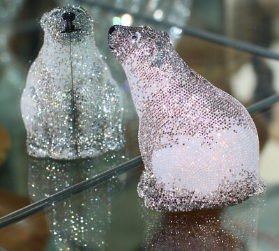 JUDITH LEIBER SWAROVSKI CRYSTAL MINAUDIERE POLAR BEAR MUSEUM