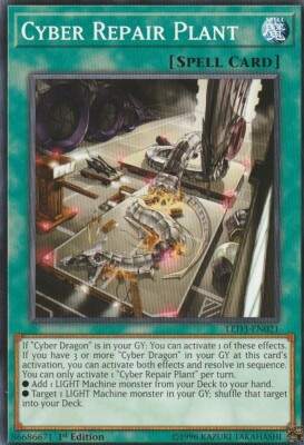A1262 YUGIOH SPELL CARD CYBER REPAIR PLANT LED3-EN021 | eBay